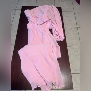 ASOS Maternity One-Shoulder Pink Ribbed Maternity Dress